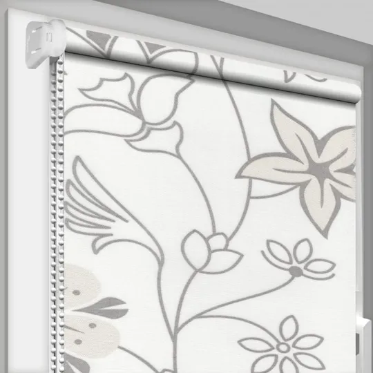 Рулонная штора Rolets Цветы 1-52731-950 95x170 см открытого типа Белая Ціна