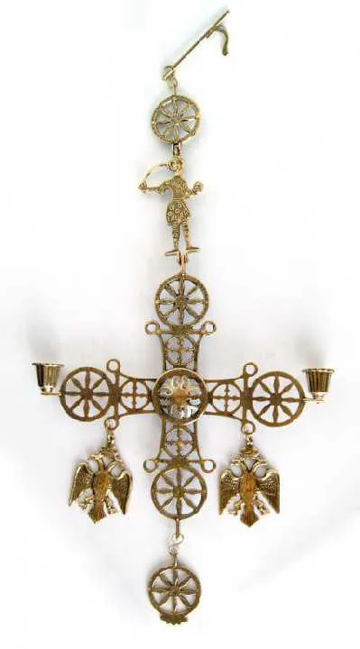 Підвісний бронзовий хрест-свічник Germany Ціна