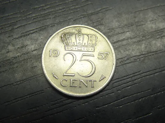 25 центів 1957 Нідерланди Ціна