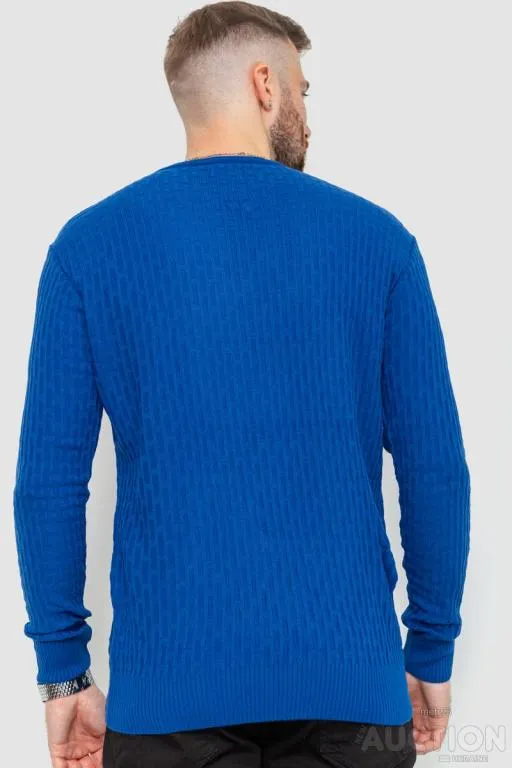 Свитер мужской однотонный, цвет синий, 235R1394 Продаж