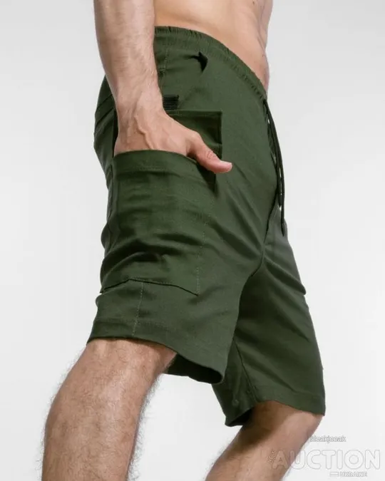 Чоловічі шорти карго "Сhornobayivka" колір хакі Інтернет-аукціон