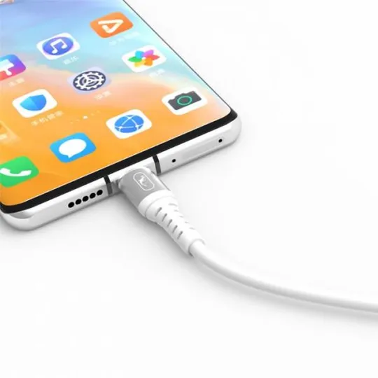 Купити Кабель SkyDolphin S05T TPE Frost Line USB - USB Type-C (M/M), 1 м, White (USB-000550)