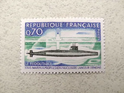 фото, Поштова марка Франція " Флот " 1969 рік **