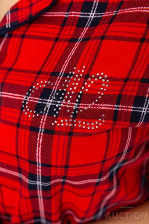 Пижама женская в клетку, цвет красный, 219RP-250 Недорого