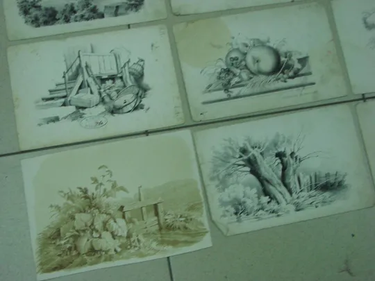 литографии германия lith druck u verlag v wilh hermes in berlin лот 9 шт №8046 Інтернет-аукціон