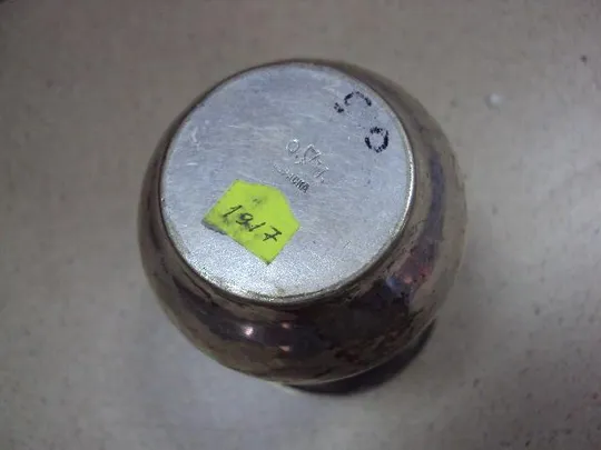 Ваза вазочка миниатюра альпака O.W. Alpacka латунь посеребрение высота 7,1 см, диаметр 6,1 см №1917 З аукціону