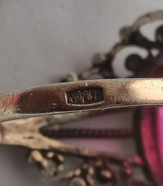 Старинное серебряное кольцо СССР с массивным камнем ,размер 19.5  редкое br837 Недорого