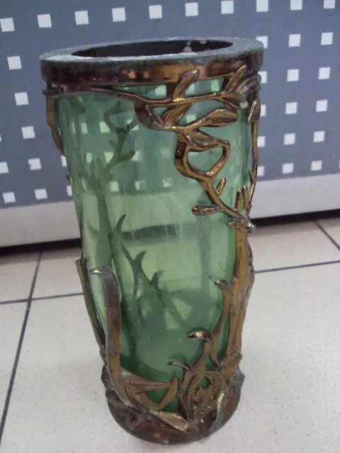 Ваза олень г. Петриков завод Авангард 1991 стекло шпиатр высота 21 см диаметр 10 см №10695 Продаж