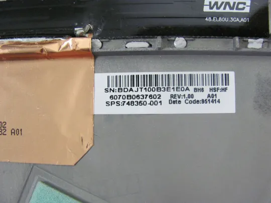 52-12 кришка матриці 6070B0637602 для HP FOLIO 9470m оригінал Інтернет-аукціон