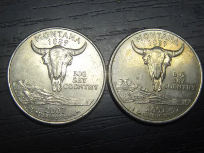 фото, 1/4 долара США 2007 Монтана (два різновиди)