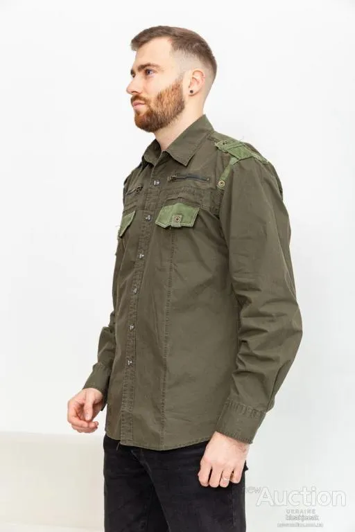 Рубашка мужская, цвет хаки, 131R141123 З аукціону