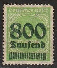 фото, 1923 - Німеччина - Деномінація 800 Mi.305 *