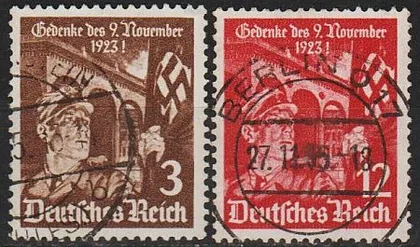 фото, 1935 - Рейх - 12 років пивного путчу Mi.598-99
