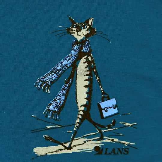 Купити Чоловічі подовжені шорти транки Lans Кіт з портфелем 06/011 аквамарін сині