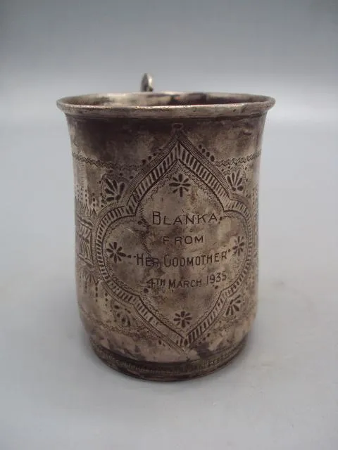 Рюмка стопка Blanka from Her Godmother 4th march 1935 серебро 925 идущий лев CBEP Бирмингем 111,88 г Ціна