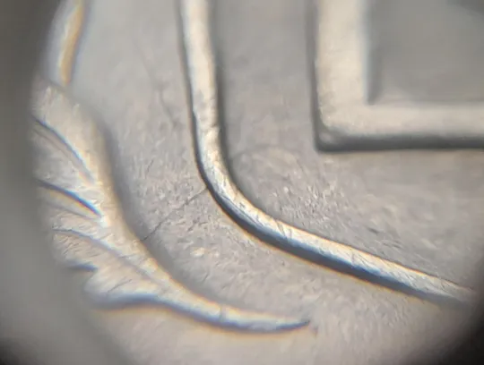 (5482) 25 копійок 1994 1ББм розкол на аверсі від канту через лівий нижній листок до тризуба (25 копеек 1994 1ББм брак) Де купити