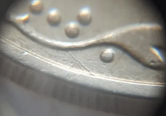 Купити (5281) 50 копійок 2006 розкол на реверсі біля 5 грона до канту (50 копеек 2006 брак раскол трещина)