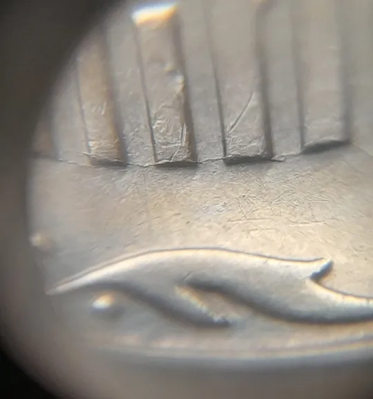 (7761) 25 копійок 2013 1ЕБм розколи на реверсі та аверсі (25 копеек 2013 1ЕБм) 1ЕБд З аукціону