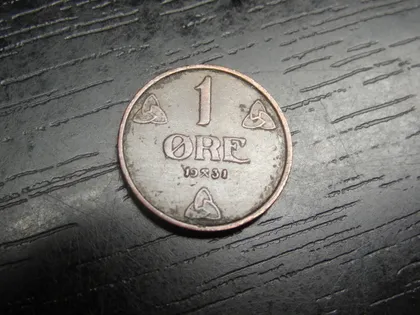 фото, 1 оре Норвегія 1931