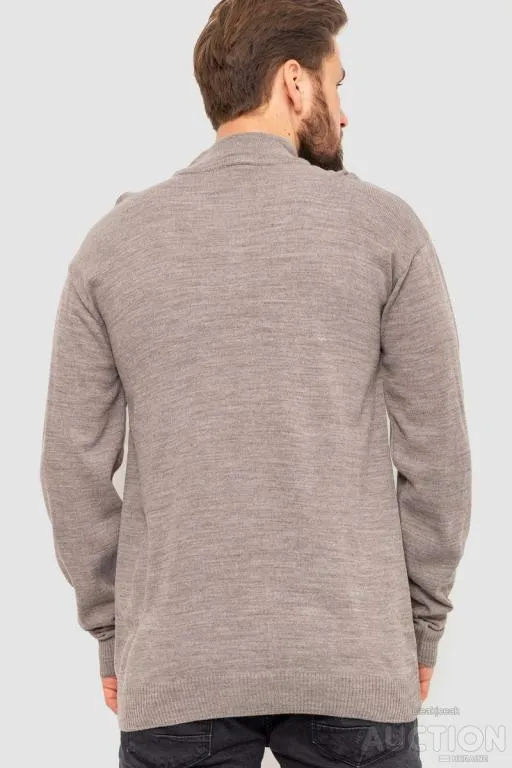 Свитер мужской однотонный, цвет мокко, 161R1770 Продаж
