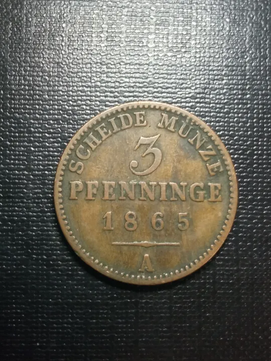 Німеччина 3 pfenninge 1865 A Ціна