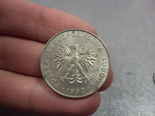 монета польша 20 злотых 1990 №9724 З аукціону