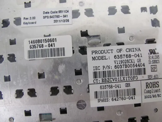 номер0250-5 клавіатура Клавіатура для ноутбука  Keyboard Клавіатура  робоча 700945-041 702651-041 635768-041 для Hp EliteBook 8460P 8470P 8470W оригінал Недорого