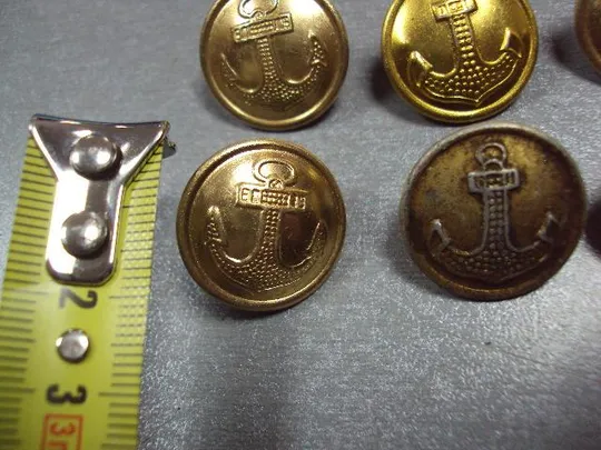 Купити милитария пуговица вмф ссср 22 мм якорь 70-е лот 14 шт №2498