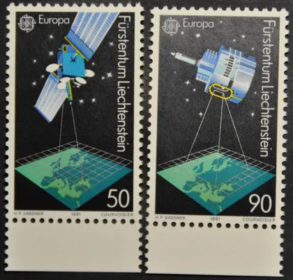 фото, Лихтенштейн Космос Европа СЕПТ 1991