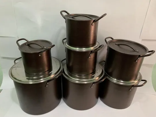 Набор кастрюль Empire Мокко EM-7371 14 предметов коричневый Ціна