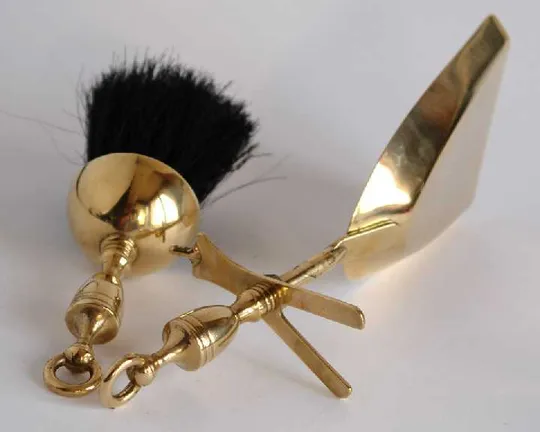 Совочок та щітка, латунь, Німеччина Недорого