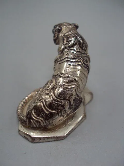 Фигура статуэтка тигр сидит серебро 925 проба Киевский ювелирный завод вес 102,09 г №13215 Продаж