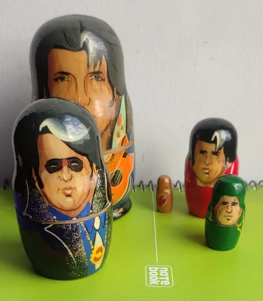 Редкая винтажная матрёшка Элвис Пресли хорошее состояние интересное исполнение np226 Ціна
