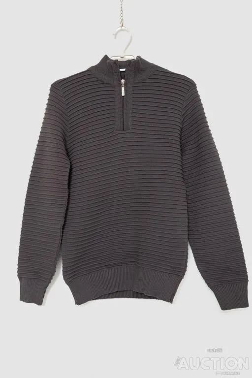 Свитер мужской, цвет темно-серый, 214R04054 Ціна