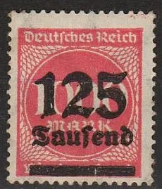 фото, 1923 - Німеччина - Деномінація 125 Mi.291 *