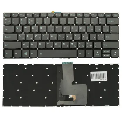 фото, Клавіатура для ноутбука LENOVO (IdeaPad: V330-14) rus, onyx blaсk, без фрейма, підсвічування клавіш