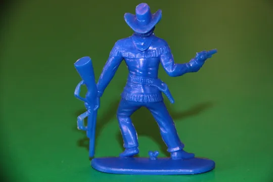 Купити ТРАПЕР З РЕВОЛЬВЕРОМ ТА КАРАБІНОМ траппер JEAN HÖFLER 55-60мм ФРН ФРГ без фарби СИНІЙ