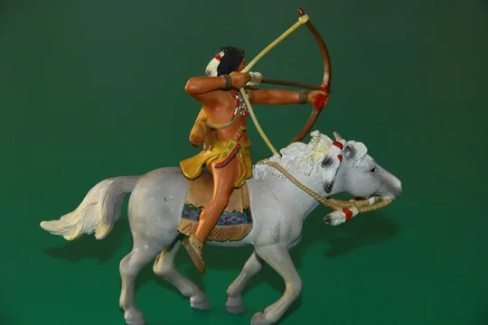 індіанець индеец СІУ з луком на коні SCHLEICH 90-100мм ФРН ФРГ З аукціону