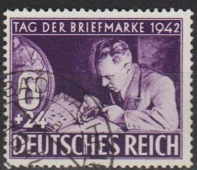 фото, 1942 - Рейх - День марки Mi.811 _3.80 € _гаш