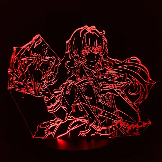 Акриловий світильник-нічник Дилюк 2 червоний tty-n001299 Ціна