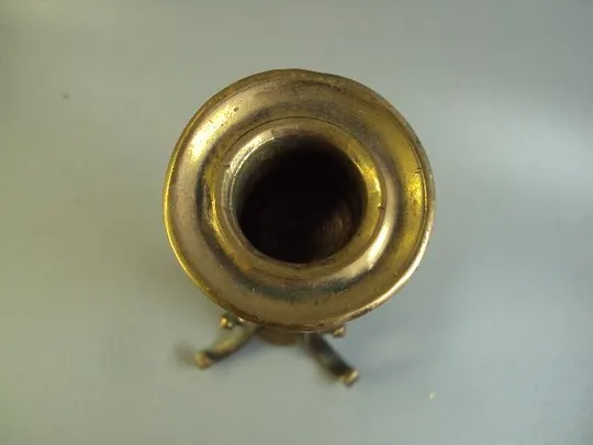 Купити Подсвечник латунь на 4 ноги листочки маленький высота 12 см №677