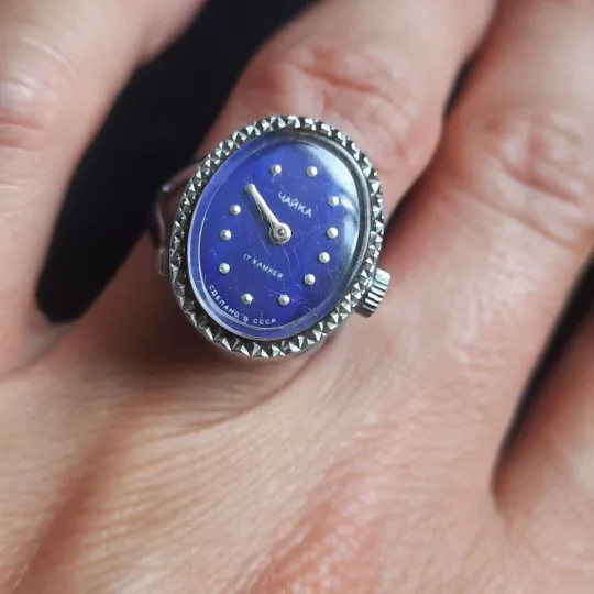 Годинник -каблучка Чайка СССР Часы-кольцо чайка СССР,на ходу. Характеристики
