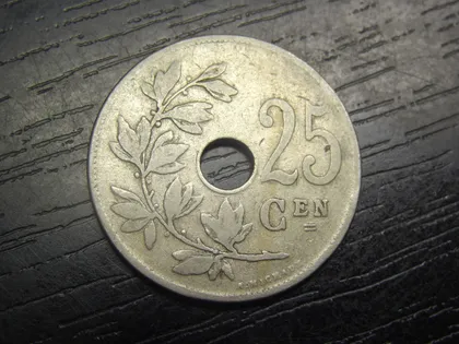 фото, 25 сантимів Бельгія 1921 Belgie