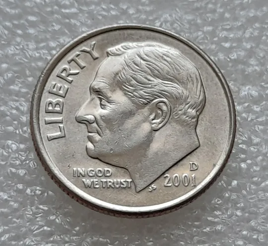 (8097 ря) 1 дайм 2001 D США (10 центів 2001) Ціна