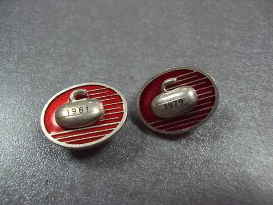 Купити знак керлинг cc curling club 1979 1981 лот 2 шт №2867