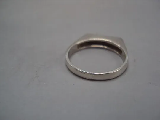 Мужской перстень прямоугольное кольцо печатка прямоугольник серебро Украина 3,84 г размер 20 №15164 Інтернет-аукціон