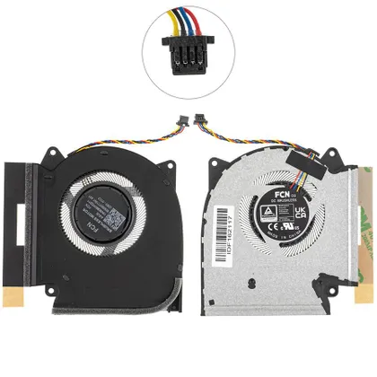 фото, Оригінальний вентилятор для ноутбука ASUS ROG Strix G17 G713PV (GPU FAN), 12V, (13NR0C50P01011) (Кулер)