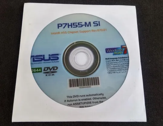 Купити DVD, CD диск с драйверами для материнских плат ASUS P5B, P5KPL, P7H55, P8H61, P8H67, P8B75