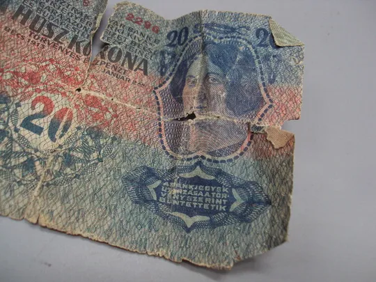 Банкнота Австро-Венгрия 20 крон 1913 год 096678 2296 №15988 Інструкція