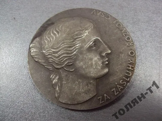 Купити медаль настольная за заслуги чсср №10385